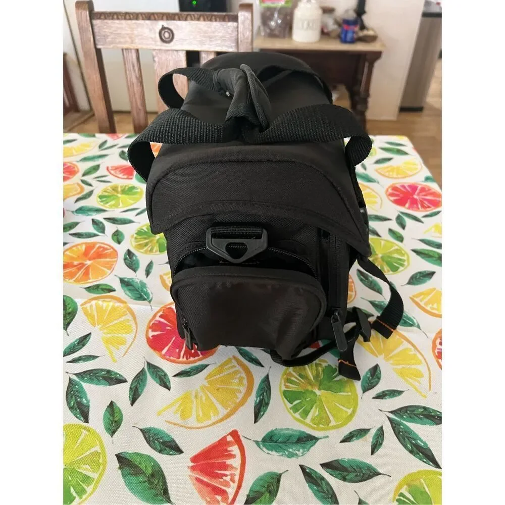 Amazon Basics Large DSLR Gadget Bag, Black with Orange Interior, Solid